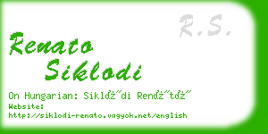 renato siklodi business card